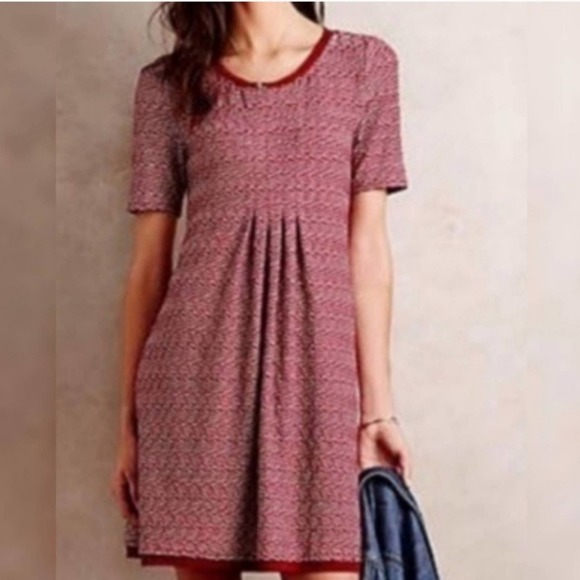 Anthropology Maeve Dora Red Dress Small - Picture 4 of 11